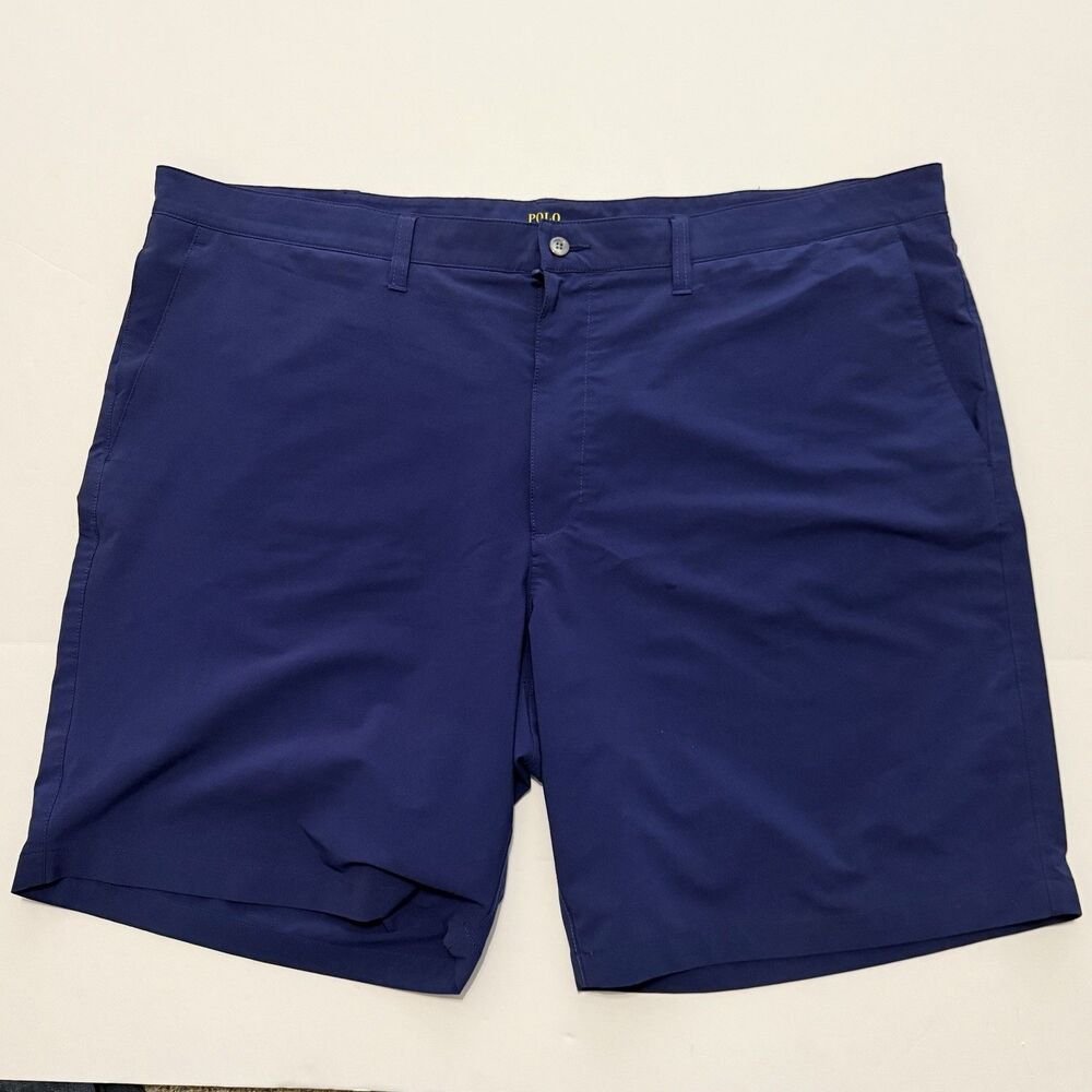 Polo Ralph Lauren Performance Shorts Men's 44B Navy Blue Flat Front Golf Pony
